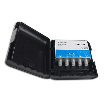 ALCAD AM-487 zosilňovač, 4 vstupy, FM-BIII/DAB-UHF-UHF, LTE700 ALCAD AM-487 zosilňovač, 4 vstupy, FM-BIII/DAB - UHF - UHF, LTE700
