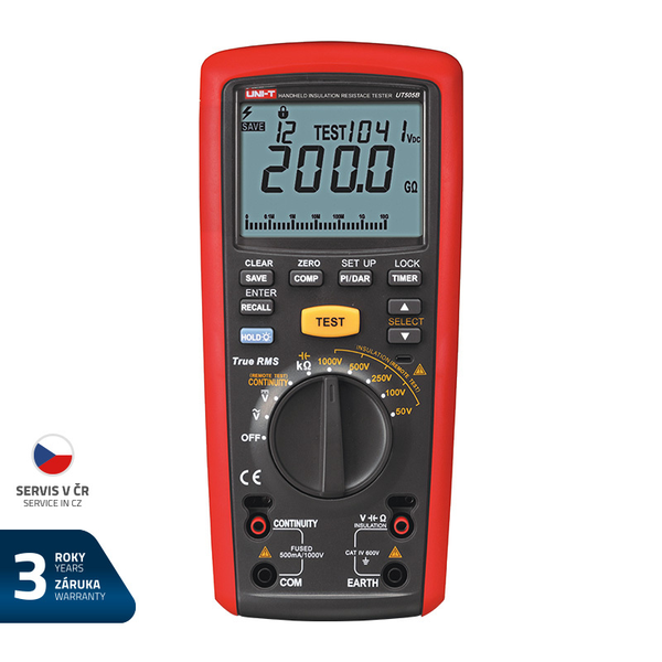 Tester izolačného odporu UNI-T UT505B