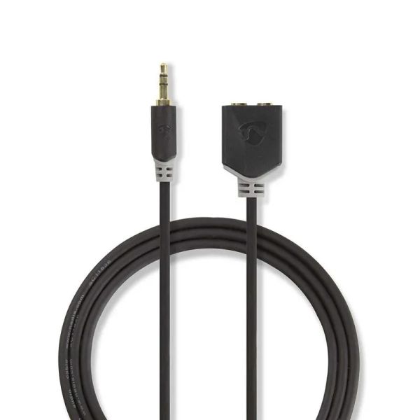 Kábel Jack 3,5mm konektor/Jack 3,5mm konektor 0,2m NEDIS CABW22100AT02