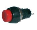 Prepínač tlačidlo okrúhle ON-OFF stred. červené (12V)