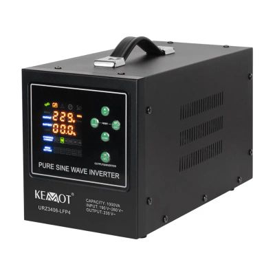 Zdroj záložný KEMOT PROsinus-1000-LFP4 12V 230V 1000VA 700W Black