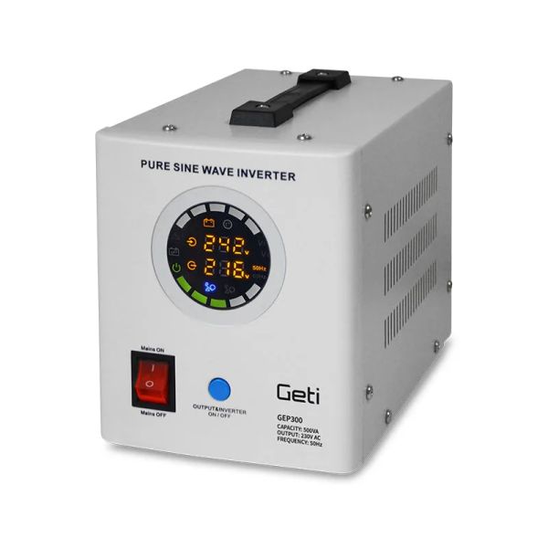 Zdroj záložný GETI GEP300 sinus 300W (500VA)