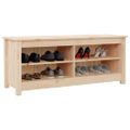 vidaXL Skrinka na topánky 110x38x45,5 cm masívna borovica