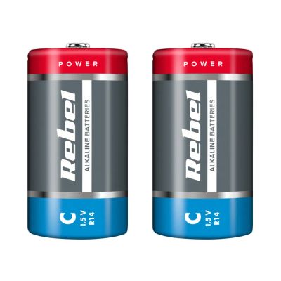 Batéria C (R14) alkalická REBEL Alkaline 2ks / shrink BAT0063