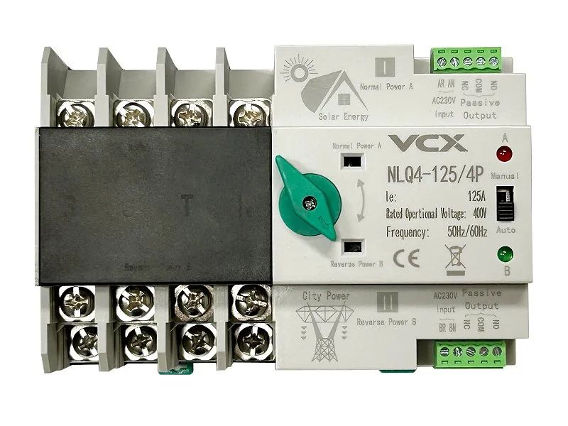 Automatický prepínač sietí - napájanie VCX 4P 400V 125A - NLQ4-125/4P pre FVE
