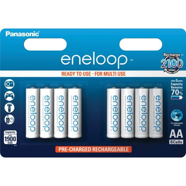 Panasonic Eneloop AA batérie 1900mAh nabíjateľné Ni-MH 16 kusov