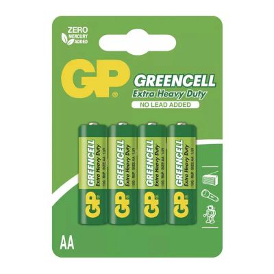 Batérie AA (R6) Zn-Cl GP Greencell 4 ks / blister