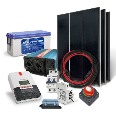 Solárny ostrovný set SOLARFAM 540Wp, 12V, batéria 200Ah, menič 230VAC 2000W