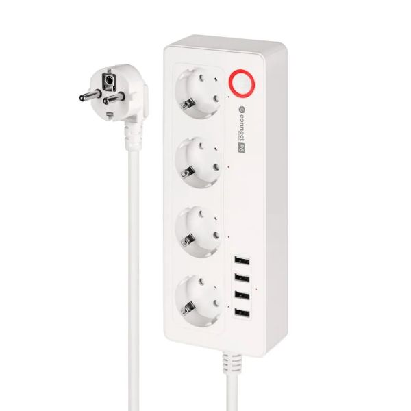 Smart predlžovací kábel 4 zásuvky 1,6m KRUGER & MATZ Connect P6 WiFi Tuya