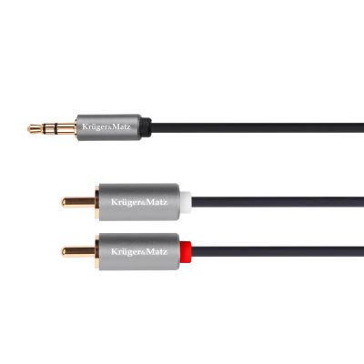 Kábel Jack 3.5mm stereo/2x Cinch 5m KRUGER & MATZ KM1217 Basic