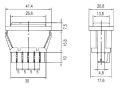 Prepínač kolískový auto 20 A/12 V DC presvetlený