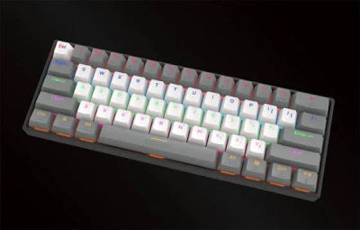 Herná klávesnica Wireless Mechanical Keyboard Delux KM33 BT RGB (grey&white) (6938820414124)