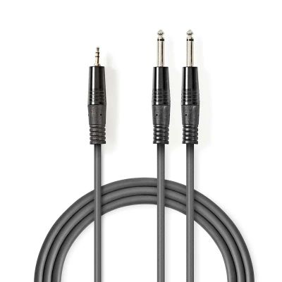 Kábel Jack 3,5mm konektor/2x Jack 6,35mm konektor 5m NEDIS COTH23200GY50