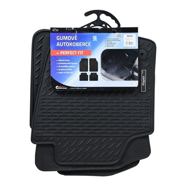 Koberce gumové PERFECT FIT sada 4ks RAPID s fixáciou