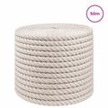 vidaXL Jutové lano 10 mm Biela 100% Tossa juta