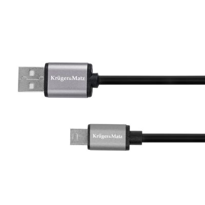Kábel KRUGER & MATZ KM1241 Basic USB/USB mini 1m Black