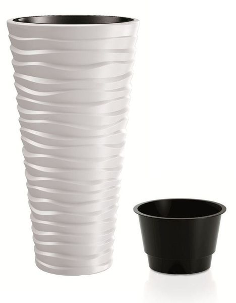 Kvetináč SAND SLIM biely 34,9cm