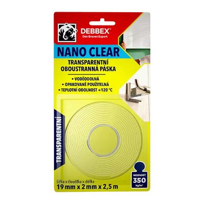 NANO páska 19mm x 2,5m DEBBEX obojstranná