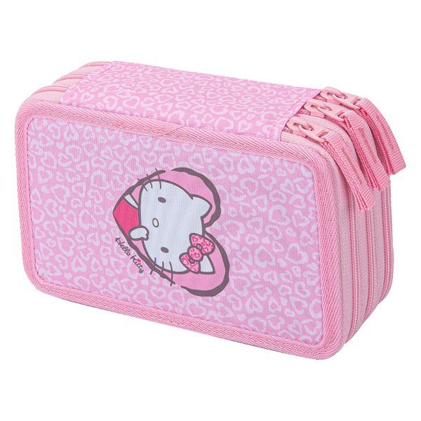 Trojposchodové puzdro na ceruzky BAAGL Hello Kitty Sweet Leopard