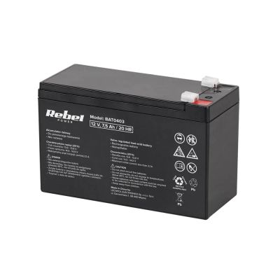 Batéria olovená 12V/7,5Ah REBEL BAT0403
