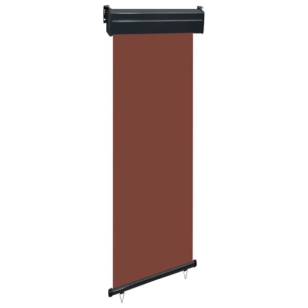 vidaXL Bočná markíza na balkón 60x250 cm, hnedá