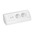 ORNO OR-GM-9039/W-G Zásuvka rohová s USB