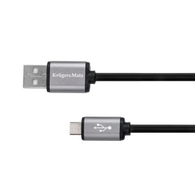 Kábel KRUGER & MATZ KM1235 Basic USB/micro USB 1m Black