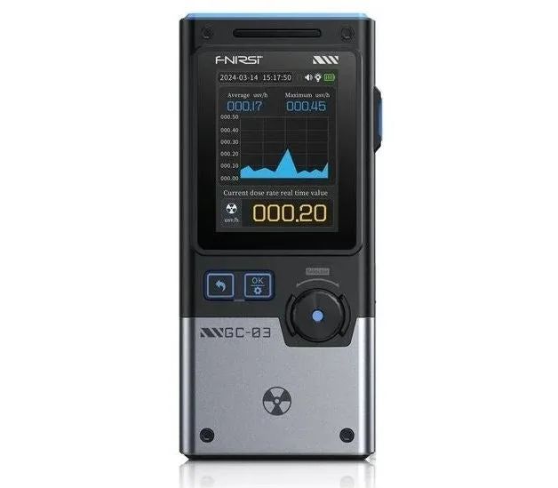 Geigerov čítač na kontrolu rádioaktivity FNIRSI GC-03.