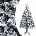 vidaXL Umelý vianočný stromček, zasnežený, zelený 210 cm, PVC