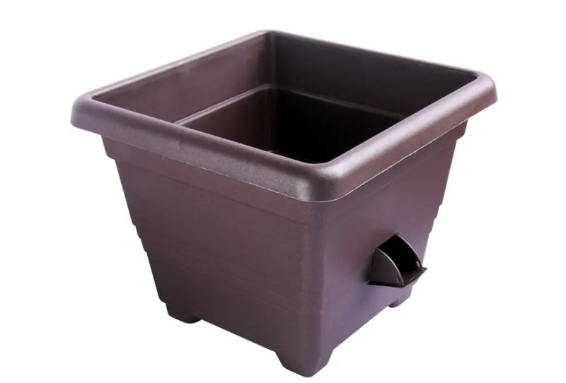 Plastia Samozavlažovací kvetináč Bergamot čokoláda 35 x 35 cm