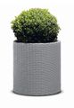Kvetináč KETER Cylinder M Silver Grey