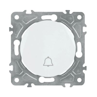 Zvončekový spínač ELECTROMALT OVAL OVA1020W, biely