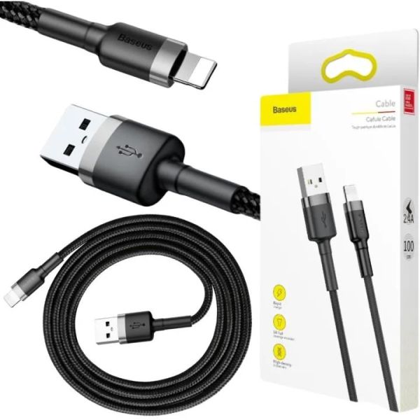 Dátový kábel Baseus Cafule USB – Lightning, 1 m, 2,4 A