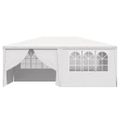 vidaXL Profesionálny párty stan+bočné steny 4x6 m, biely 90 g/m²