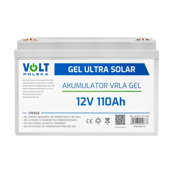 Gélová batéria 12V 110Ah V-PRO ULTRA SOLAR DEEP CYCLE
