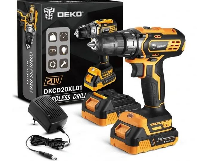 Akumulátorová vŕtačka Deko Tools DKCD20XL01-H10S2 20V