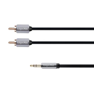 Kábel Jack 3.5mm stereo/2x Cinch 1,8m KRUGER & MATZ KM0310