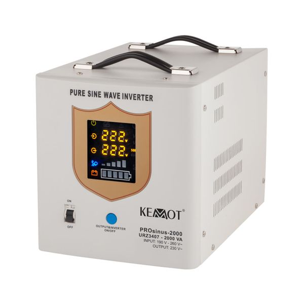 Záložný zdroj KEMOT PROsinus-2000 12V 230V 2000VA 1200W White