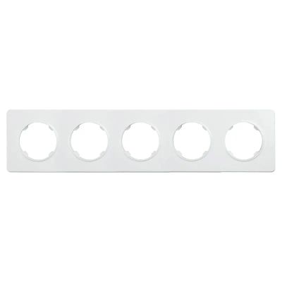 Päťnásobný rámček ELECTROMALT OVAL OVA1005W, biely