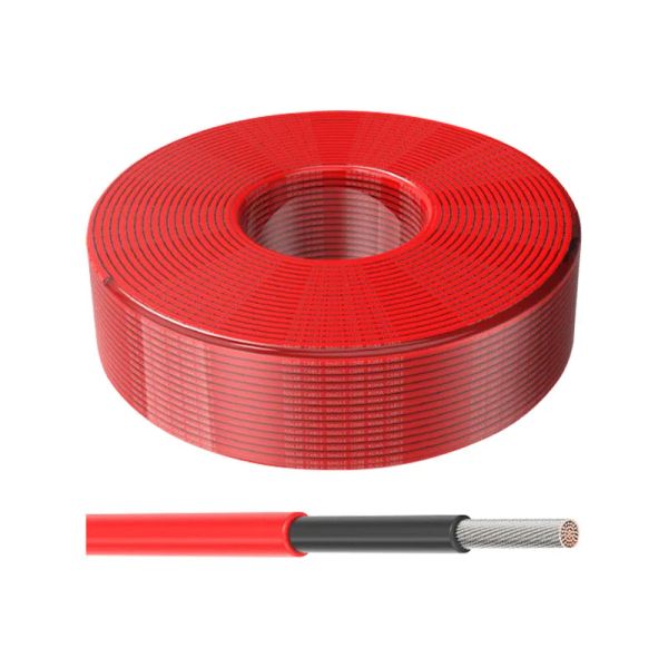 Solárny kábel 6mm2, červený, 100m