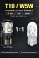 Autožiarovka LED T10 9-50V CARCLEVER 952035cb 6LED/3030SMD CAN-Bus biela 2ks
