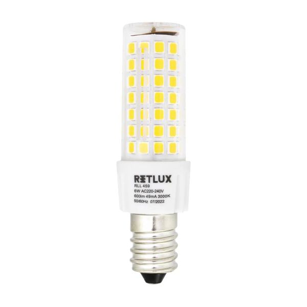 Žiarovka LED E14 6W biela teplá RETLUX RLL 459