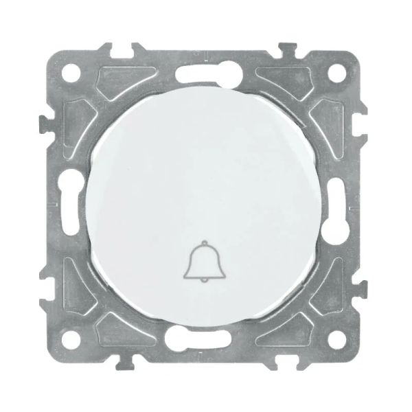 Zvončekový spínač ELECTROMALT OVAL OVA1020W, biely