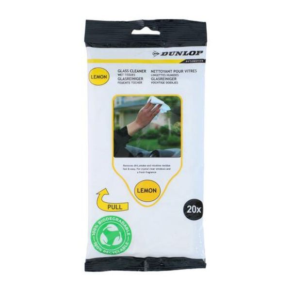 Vlhčené obrúsky na sklo DUNLOP Lemon 20ks