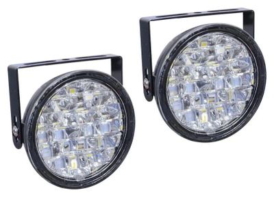 Svetlá denného svietenia okrúhla 18 LED/12V