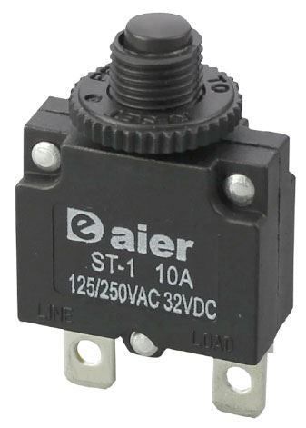Nadprúdový tepelný istič ST-1 250 V AC/6 A alebo 32 V DC/6 A