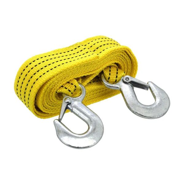 Lano ťažné ploché 3000kg s karabínami COMPASS 01237