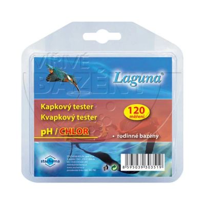 Tester na meranie pH a chlóru v bazénovej vode LAGUNA kvapkový 120