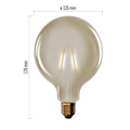 Žiarovka LED E27 4,5 W G125 biela teplá EMOS Z58032 Vintage