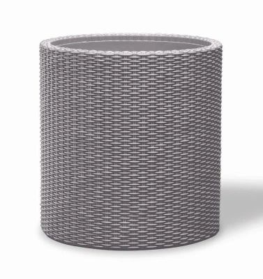 Kvetináč KETER Cylinder M Silver Grey